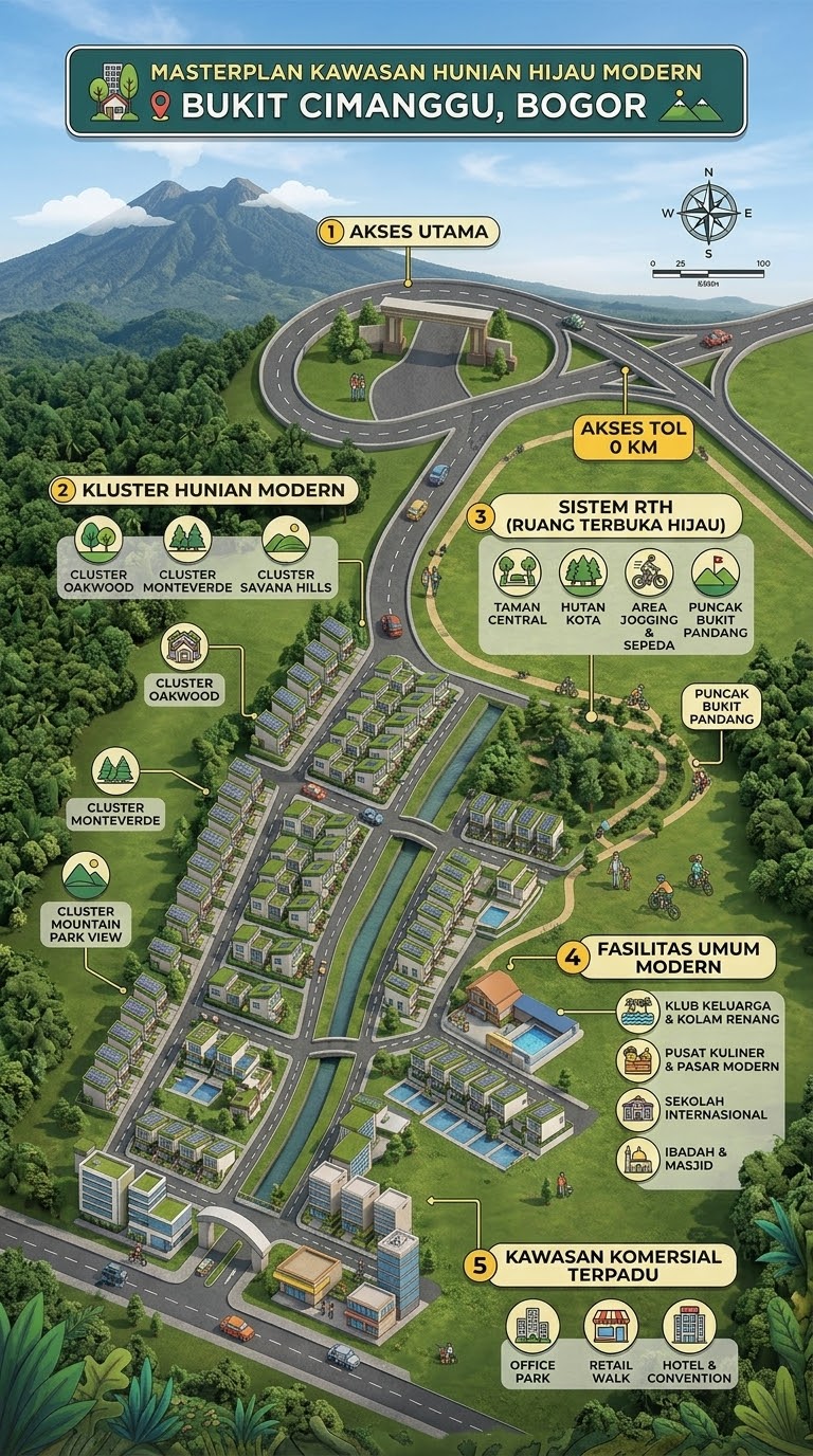 Lingkungan asri Bukit Cimanggu City